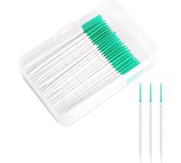 200 X Interdental Brushes,Silicone Tooth Cure Brush And Interdental Stick,Teeth Cleaning Tool For Interdental Hygiene (Green)