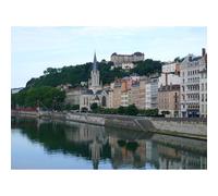 2000(100x70cm) pièces de Puzzles, Paysage Urbain de Lyon, Ville française, Rhône, Puzzle d'église de flèche, Jouets de Jeu de défi pour Adolescents Numéro