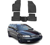 2000-2007 Volvo V70 Tapis de sol TPE noir 4 pcs