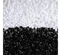 2000 Perles à Repasser, Perles Noires et Blanches de 5mm