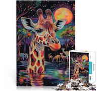 2000 Piece Adult Puzzles “Color Painting Giraffe” Made of Cardboard，for Age 14+ Each Piece is Unique - Fun and challenging Game for The Whole Family It is Ideal as a Gift for The Whole Family。