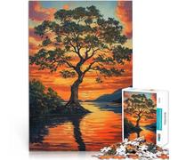 2000 Piece Puzzles for Adults Tree by Sunset in Autumn Made of Cardboard，Suitable for Ages 14 and up Each Piece is Unique - Fun and challenging Game for The Whole Family Christmas Birthday Gifts 。