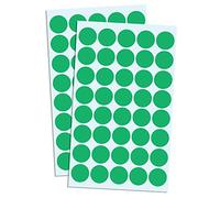 2000 Pieces, 20mm Ronde Gommettes Autocollants Cercle - Vert