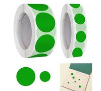 2000 Pièces Gommettes Autocollantes Rondes, 1000 Pièces 13mm+1000 Pièces 19mm Pastille Couleur Codage Étiquettes, pour Calendriers Fournitures de Bureau DIY École Famille, Vert