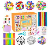 2000 Pièces Kit de Bricolage DIY Activité Manuelle Enfant Tout-en-1 Bricolage Enfant Cure-pipes Loisir Creatif Fournitures Scolaires Jouets Cadeaux pour Garçons et Filles 4-6, 6-8, 8-12 Ans, Orange
