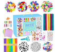 2000 Pièces Kit de Bricolage DIY Activité Manuelle Enfant Tout-en-1 Bricolage Enfant Cure-pipes Loisir Creatif Fournitures Scolaires Jouets Cadeaux pour Garçons et Filles 4-6, 6-8, 8-12 Ans, Bleu
