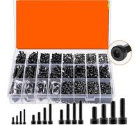 2000 pièces métrique vis écrou boulon rondelle ensemble M2 M3 M4 M5, 12.9 en acier allié noir tête à six pans creux assortiment de machines pour Vélo Moto Auto