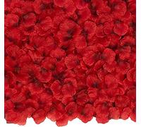 2000 Pièces Petales de Roses Rouge Artificielles, Pétale de Fleur Confettis Romantique Décorations pour Fête de Mariage, Proposer, Fête des mères, Événement et Engagement
