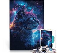 2000 pièces pour Cadeaux pour Adultes “Galaxie du Chat Spatial” Fait de Papier，Convient aux 14 Ans et Plus Jouet de défi Améliorer l'amour Entre Les Couples。Taille：70x100cm/27.5x39.3pouce