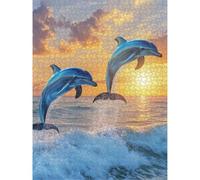 2000 Pièces Puzzle Adulte Océan & Dauphin Puzzle en Bois Robuste 1T#2216