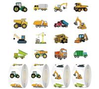 2000 Pièces Stickers Enfant, Autocollant Voiture Pelle Mécanique Véhicule De Chantier, Cute Gommettes Rouleau Petit Stickers Scrapbooking pour Les Décorations De Cadeaux, Les Fêtes D'anniversaire