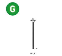 2000 Pointes fines BRADS 20°-16/38 GALVA - ASLAFIX - PO62752