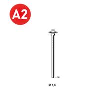 2000 Pointes fines BRADS 20°-16/38 INOX - ASLAFIX - PO62762