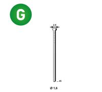 2000 Pointes fines BRADS 20°-16/45 GALVA - ASLAFIX - PO62754