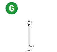 2000 Pointes fines MINIBRADS J-25 GALVA - ALSAFIX - 6J-251