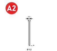 2000 Pointes fines MINIBRADS J-30 INOX - ASLAFIX - 6J-309