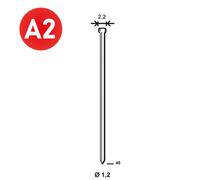 2000 Pointes fines MINIBRADS J-45 INOX - ASLAFIX - 6J-459