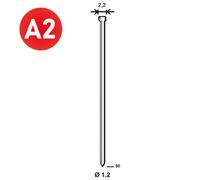 2000 Pointes fines MINIBRADS J-50 INOX - ASLAFIX - 6J-509