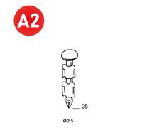 2000 POINTES JDB 20° 25X25 ANNELÉES INOX - ALSAFIX - 20250259