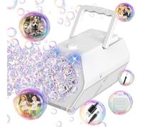 20000+ Bubbles/Min Automatic Bubble Machine with Bubble Solution/Light,Bubble Machine for Kids,Outdoor Gift for Wedding/Party