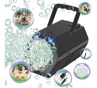 20000+ Bubbles/Min Automatic Bubble Machine with Bubble Solution/Light,Bubble Machine for Kids,Outdoor Gift for Wedding/Party