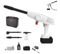 20000mah Battery Powered Pressure Washer, Cordless Pressure Washer, Portable Power Washers with 6-in-1 Nozzle, 20ft Drain Hose, Foam Kettle and Anti-Reflux Filter