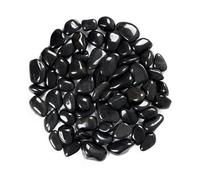 2000g Galets Naturelsdecoratif Poli, 2-4 cm Petit Cailloux Decoratif pour Plante, Galets de Rivière Pierres Polies Décoratives Naturelles pour Aquarium Vase Jardin Plantes (Noir, 2-4 cm)