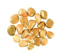 2000g Galets Naturelsdecoratif Poli, 4-6 cm Petit Cailloux Decoratif pour Plante, Galets de Rivière Pierres Polies Décoratives Naturelles pour Aquarium Vase Jardin Plantes (Jaune, 4-6 cm)