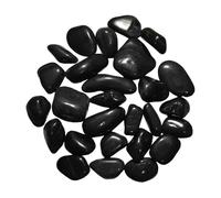 2000g Galets Naturelsdecoratif Poli, 4-6 cm Petit Cailloux Decoratif pour Plante, Galets de Rivière Pierres Polies Décoratives Naturelles pour Aquarium Vase Jardin Plantes (Noir, 4-6 cm)