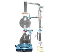 2000ml Essential Oil Steam Distillation Apparatus - Glass Kits - Purifier and Water Dispenser with Graham Condenser