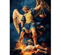 2000piece Paper Puzzle Large Angel and Devil with Brush for Hobby Crafts Decoration Gift 70x100cm