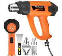 2000W Décapeur thermique, AIUNAOM avec 9 niveaux de température réglables (50-650°C), 5 accessoires, chauffage rapide pour décapage de peinture, film thermorétractable, PVC