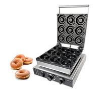 2000W Électrique Gaufrier Professionnel Bubble Waffle Maker 10Cm Donut Maker 9PCS Cercle Anneaux