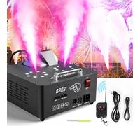 2000W Machine à Fumée Soiree, Machine a Brouillard avec 8+8 LED Lumières Contrôlables en Couleur, Machine a Fumee Lourde avec Télécommande pour Mariage, Fête, Halloween, Effets de Scène