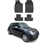 2001-2006 Mini Cooper & One R50 R52 R53 Tapis de sol TPE noir 4 pcs