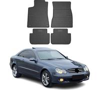 2002-2009 Mercedes CLK classe C209 Tapis en caoutchouc noir 4 pcs