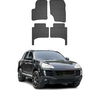 2002-2010 Porsche Cayenne Tapis de sol en caoutchouc noir 4 pièces