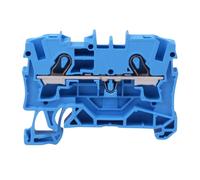 2004-1204 WAGO Bloc Bornes Rail DIN 2 Voies Bleu 6mm² 32A