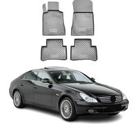 2004-2010 Mercedes CLS W219 Tapis de sol TPE Gris 4 pièces