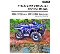 2004-2014 Polaris Sportsman 400, 450, 500 Carbureted ATV Service Manual by Cyclepedia