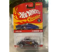 2005 Hot Wheels Série Classique 2 18/30 3-window '34 Chrome W/Blanc Mural 5