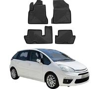 2006-2013 Citroen C4 Picasso Tapis de sol TPE noir 4 pièces