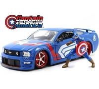 2006 Ford Mustang GT + Figura Capitan America 1:24 Jada Toys 31187/253225007