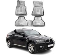 2007-2014 BMW X6 E70 E71 E72 Tapis de sol en caoutchouc gris 4 pièces