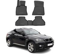 2007-2014 BMW X6 E70 E71 E72 Tapis de sol en caoutchouc noir 4 pcs