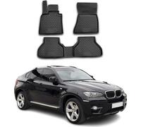 2007-2014 BMW X6 E71 E72 Tapis de sol TPE noir 4 pièces