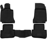 2007-2014 Mercedes Classe C W204 Tapis de sol en caoutchouc noir 4 pièces