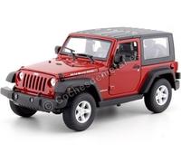 2007 Jeep Wrangler Rubicon Toit Rigide Rouge 1:24 Welly 22489