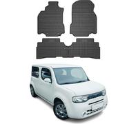 2008-2011 Nissan Cube Z12 Tapis de sol en caoutchouc noir 4 pièces