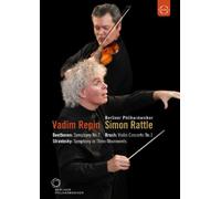 ラトル&ベルリン・フィルのヨーロッパ・コンサート2008年 (V. Repin / Berliner Phil / S. Rattle - Beethoven: Sym No.7, Bruch: Violin Concerto No.1, Stravinsky: Sym in Three Movements) [輸入盤・日本語解説書付] [DVD]